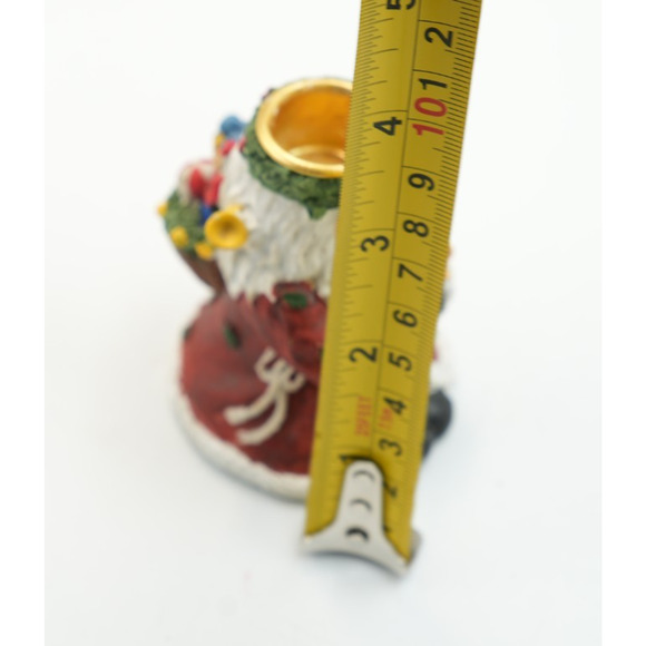 Vintage Santa Claus Mini Planter with Teddy Bear – 4" Tall Ceramic Figurine - Picture 5 of 7